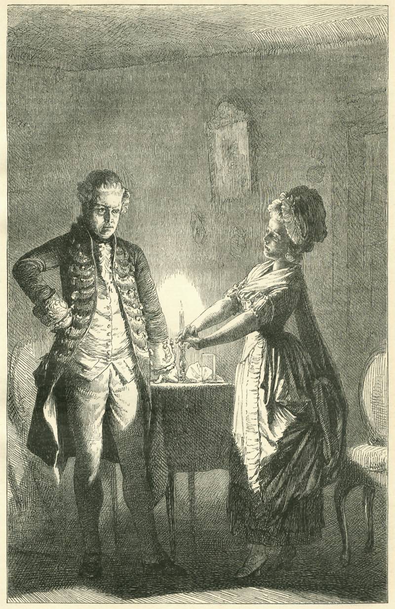Illustration for "Kabale und Liebe" Wood engraving based on a drawing by Heinrich Lossow (1843–1897), engraved at the xylographic institute of Wilhelm Hecht. © Goethezeitportal